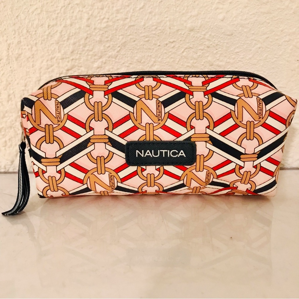 Nautica Patterned Cosmetic Bag